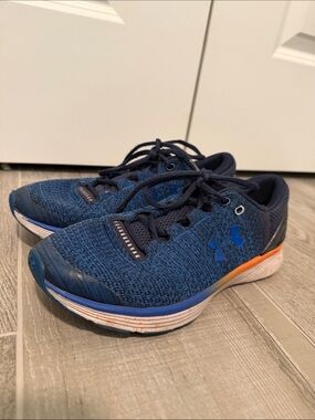 Under Armour Kids Blue and Orange Athletic Sneakers